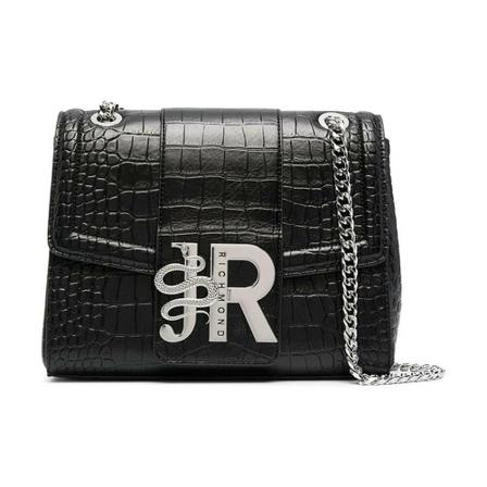 John Richmond, Shoulder BAG Arkadius Rwp 21331Bo Zwart, Dames, Maat:ONE Size,Zilver