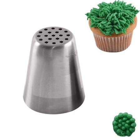 Græsformet sprøjtemundstykke i rustfrit stål til bagning