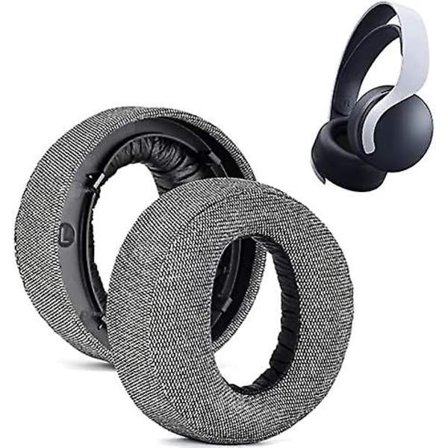 PS5 Öronkuddar Öronmuffar för PS5 Pulse 3D Trådlöst Headset, Svart Tyg & Minneskum Ersättningskuddar Koppar Öronmuffar Reservöverdrag db