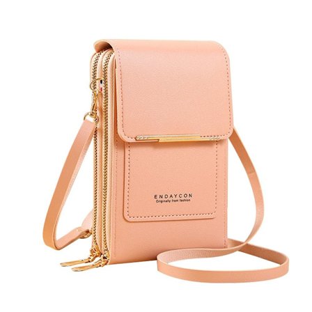 RFID-läderväska Touch Screen Telefonväska Crossbody Damväska