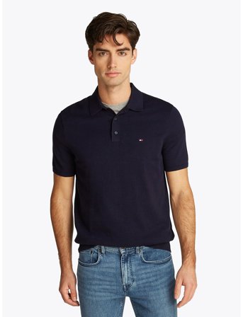 Tommy Hilfiger Essential Cotton Knitted Polo - Navy - S