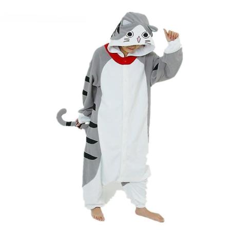 Voksne One Piece Pyjamas Dyr Kigurumi Onesie For Menn Kvinner Full Body Pyjamas Tegneserie Chi Cat Kigurumi Cosplay Costume S XL