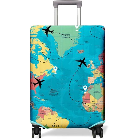 Resväska Skydd Resväska Skydd Passar 18-22 Tum Hjulskydd Mönstrade Reserelaterade Artiklar Blomma Bagageskydd Elastisk S