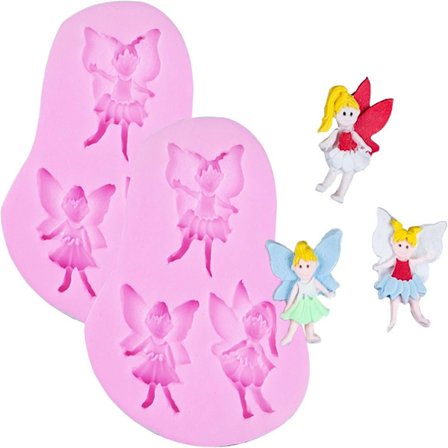 2 stk Angel Girl Silikone Forme Silikone Kage Dekorationsforme