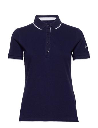 Vuokko Women's Pique Polo Shirt T-shirts & Tops Polos Blå Halti