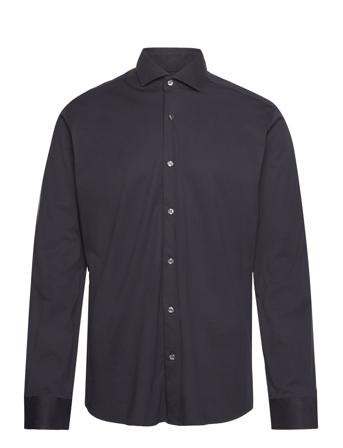 Bs Miller Slim Fit Shirt Skjorte Business Marineblå Bruun & Stengade*Betinget Tilbud