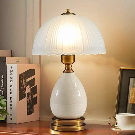 Bordslampa 40cm Vintage Retro Keramisk Bordslampa för Sovrum & Vardagsrum Dekor_TF_TF
