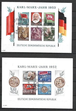 DDR 1953 - AFA 207A - 208A - Stemplet