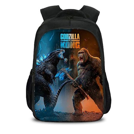 Godzilla Dinosaur Monster Skolebagg Skulder Datamaskin Ryggsekk Stor Kapasitet