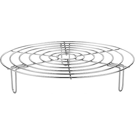 Dampstativ i rustfritt stål, rundt kokestativ i rustfritt stål, dampstativ, kokestativ, kjølerist