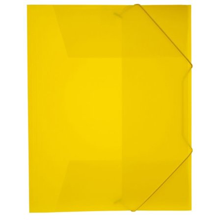 3-klaffsmapp med elastiska gummiband, A4, färgad polypropylen, transparent gul - Lyreco - Kontorsmaterial - Mappar och plastfickor - Gummibandsmappar 