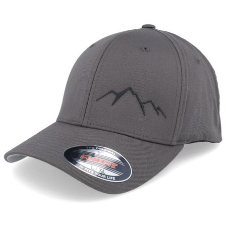 Wild Spirit - Grå flexfit Keps - Small Mountain Black/Dark Grey Flexfit @ Hatstore