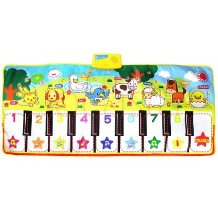 Montessori leksaker musikal matta med djur pedagogiska leksaker för barn