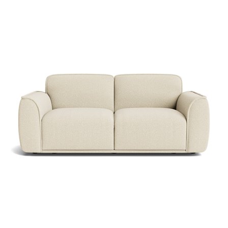 Tüsday 2-Sitzer-Sofa in Raisa Creme, modernes Design, Uni-Muster, komfortable Polsterung, stabiles Untergestell, Maße 78cm Höhe, zeitlos