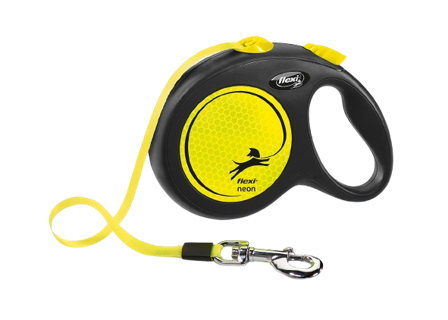 Flexi - New Neon Band, 5m, Large, maks 50kg, Neongul - Hund - Halsbånd - ZOO.no