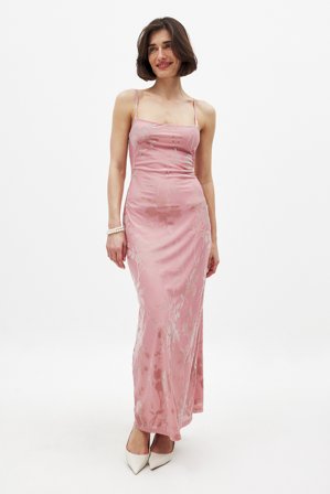 NA-KD Maxikleid mit Blumendruck - Partykleider - Rosa - M (EU 38-40)