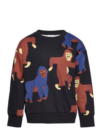 Sweater Aop Monkey Svetari Collegepaita Monivärinen/Kuvioitu Lindex