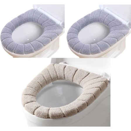 /EA/3-pack toalettsitsskydd, mjukt och varmt toalettsitsskydd i frotté, tvättbart-max