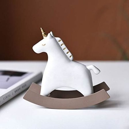 Gungande enhörningshästskulptur Dekorativ figurin, nordisk stil