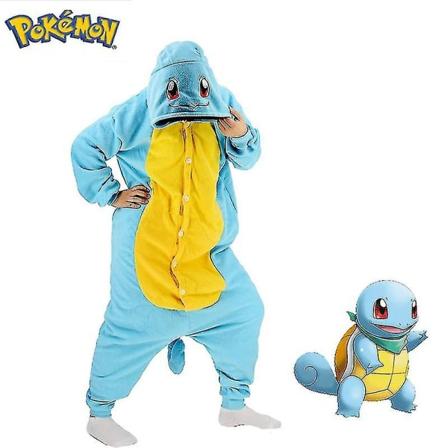 Onesie Squirtle Cosplay-asu Pajamat Joulu Yksikokoinen Kigurumi Kokovartalo Pijama Anime Uniasu Uusivuosilahja Korkea Laatu Squirtle pajamas M