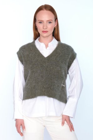 Hést Pernille Vest Dame - Winter Moss - Size: XS