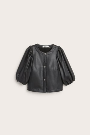 Kappahl | Bluzka z bufiastymi rękawami | Czarne