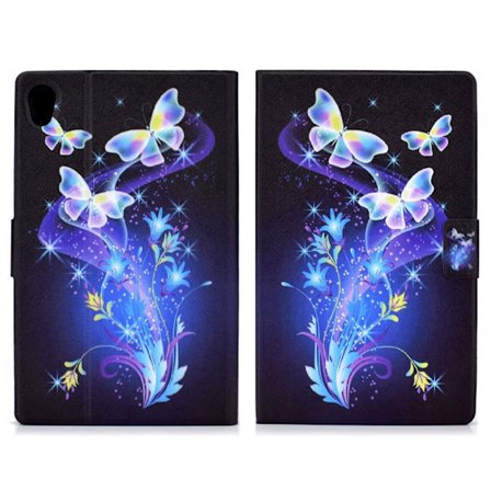 Lenovo Tab M10 HD Gen 2 läderfodral med snyggt mönster - Fjärilar Och Blommor