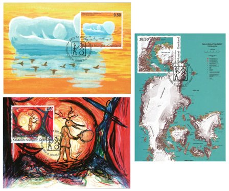 Grønland - Moderne Kunst - Flot sæt maxikort