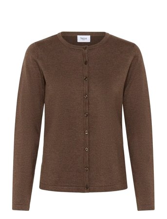 Saint Tropez A8661, Milasz R-Neck Cardigan - Brown - M