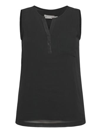 Zawov 3 Top Bluse Ermeløs Svart Fransa