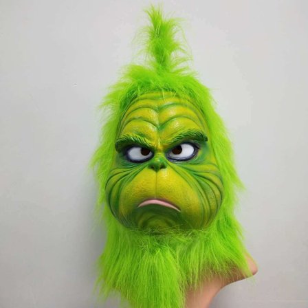 (Söt Grön) Grinch Mask Jul Mask för Vuxna, Rolig Grön Mask