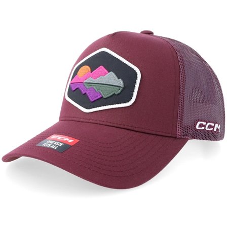 CCM - Rouge trucker Casquette - Winter Collection Mesh B Dark Cherry A-frame Trucker @ Hatstore