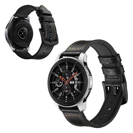 Samsung Galaxy Watch (46mm) læder Læder Urrem - Sort