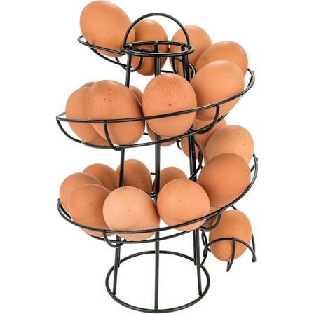 Moderne Spiralformet Dispenser Rack Svart