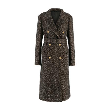 Tagliatore, Belted Coats Bruin, Dames, Maat:S