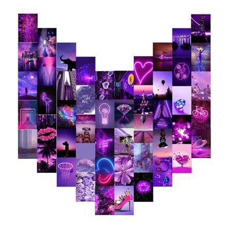 50st Neon Vägg Collage Dorm Dekor För Tonårsflickor Väggkonst Beac