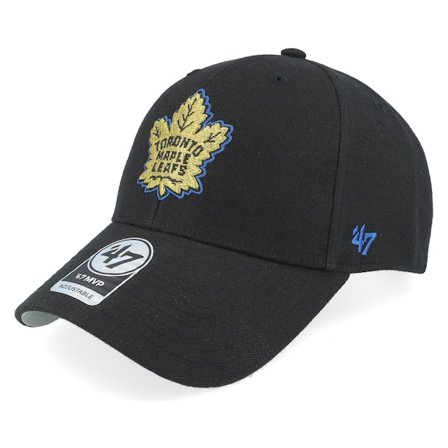 47 Brand - MLB Zwart adjustable Cap - Toronto Maple Leafs Color Pop Metallic Mvp Black Adjustable @ Hatstore