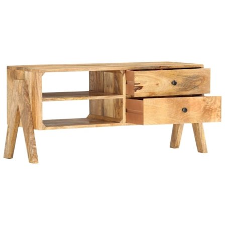 vidaXL TV-bänk 97x35x47 cm massivt mangoträ