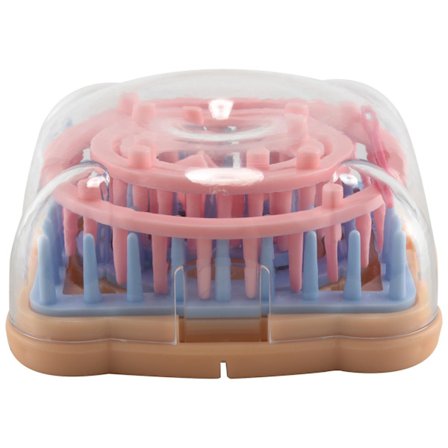 Blomster stickningsmaskin kit Diy ull blomma maskin vävstol verktyg set blomma maker med nål