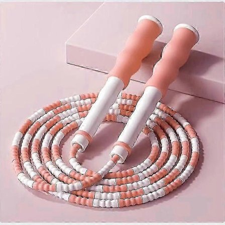 Hoppetau, mykt perlet flettet tau lengdejusterbart flokefritt mykt perlet hoppetau