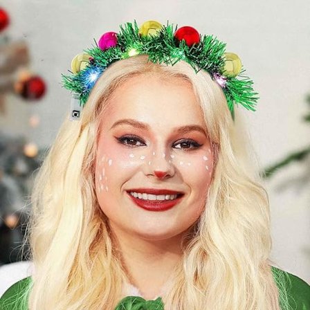 LED-Hårbånd Julekugle Hovedbøjle Lysende Hovedbeklædning Kostume Jul Nytår Hårbånd Ferie Hovedbeklædning Feriefest Hårtilbehør{KDO}