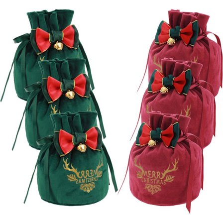 6 stk snøres Christmas Bags snøres Christmas Apple Candy