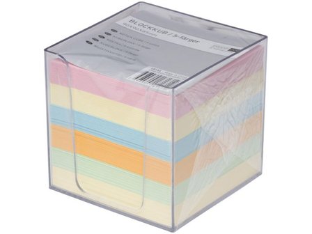 pepper pot Blockkubhållare 90x90mm 850 ark färgat papper - Lyreco - Kontorsmaterial - Block och anteckningsböcker - Blockkuber