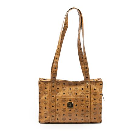 MCM Pre-owned, Pre-owned Shoulder Bags Bruin, Dames, Maat:ONE Size