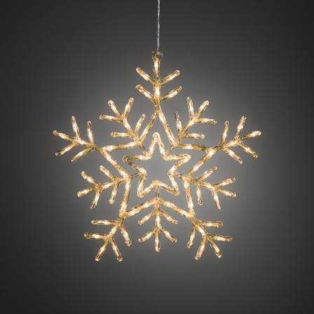 Konstsmide 4470-103 Dekorasjonsbelysning snøfnugg, 58 cm, akryl Varm hvit, Belysning