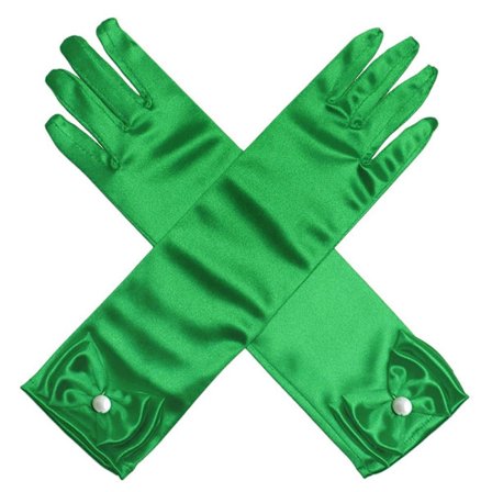 Barn Långa Handskar Full Finger Vantar GRÖN