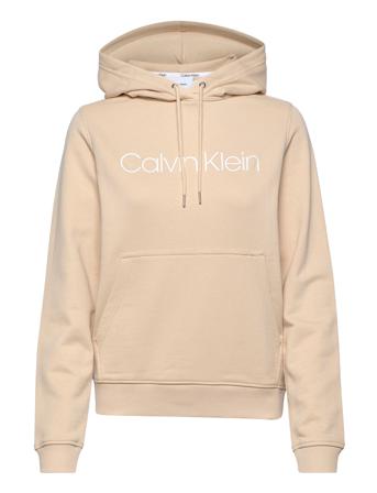 Core Logo Ls Hoodie Hoodie Beige Calvin Klein