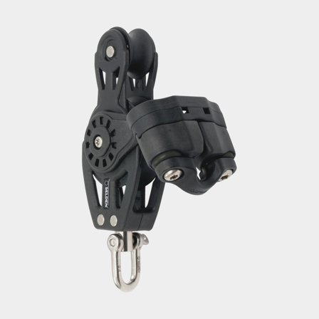 Bloque de violín con grillete Seldén BBB 40, giratorio, con rodamientos, con mordaza, para cabos Ø3 - 7 mm