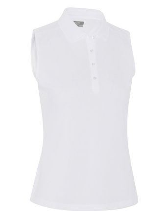 Sleeveless Knit Polo White Callaway