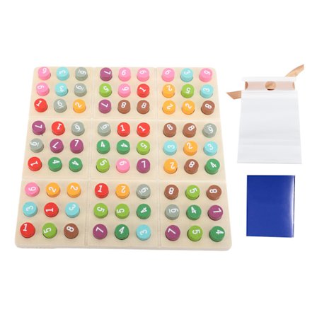 Dobbeltsidet Sudoku-brætspil i træ med to spilletilstande, matematisk hjernevrider, logisk legetøj